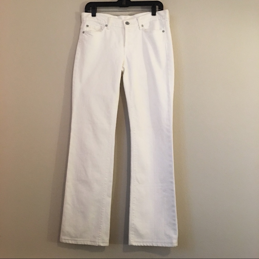 7 for all Mankind White Button-fly Jeans sz 29
